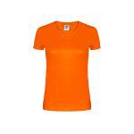dames t-shirt katoen 180 gr. maten:s tot xxl - oranje