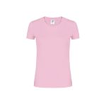 dames t-shirt katoen 180 gr. maten:s tot xxl - roze