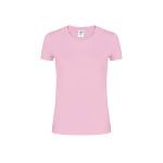 dames t-shirt katoen 180 gr. maten:s tot xxl - roze