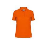 dames polo shirt katoen 180 gr maten: s-xxl - oranje