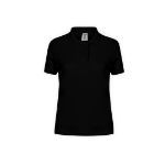 dames polo shirt katoen 180 gr maten: s-xxl - zwart