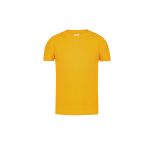 kinder t-shirt katoen 150 gr. maten: 5-6/10-11 jr - geel