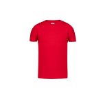 kinder t-shirt katoen 150 gr. maten: 5-6/10-11 jr - rood