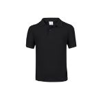 kinder polo katoen 180 gr maten 5-6/10-11 jaar - zwart