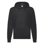 kinder sweater hooded katoen 240 gr. - zwart