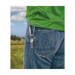 aluminium karabijnhaak met sleutelring.