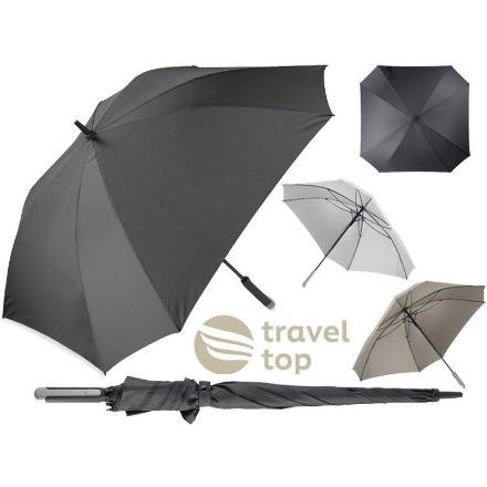 deluxe vierkante paraplu met draaghoes 27 inch aut