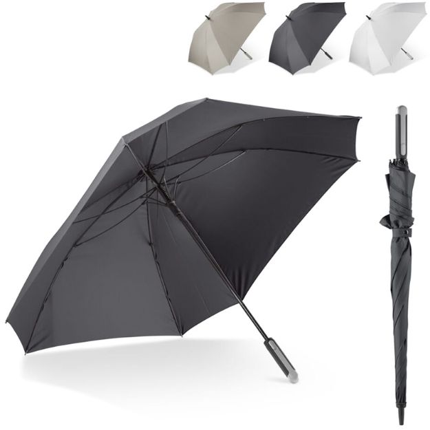 deluxe vierkante paraplu met draaghoes 27 inch aut