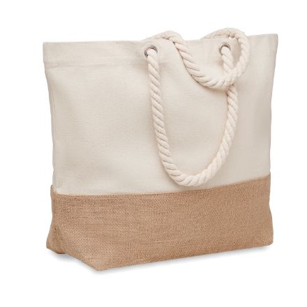 canvas strandtas met koordhandvat 280 gr/m²