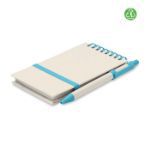 a6 gerecycled melkverpakkingen karton notebook - turquoise