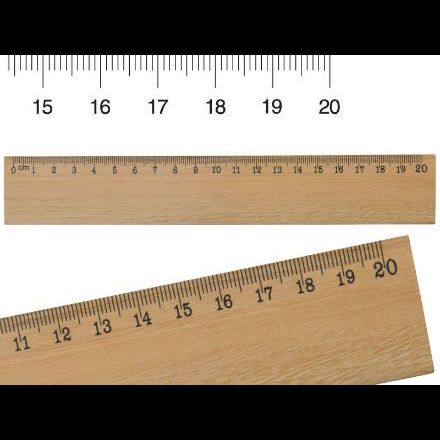 houten liniaal 20cm
