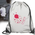 polyester trekkoord rugzak. reflex