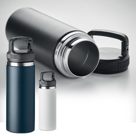 dubbelwandige rvs thermosfles met haak 500 ml