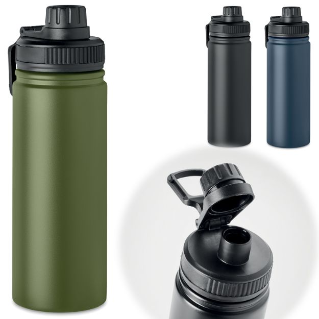 dubbelwandige rvs thermosfles met handgreep 500 ml