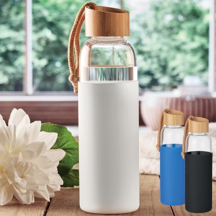 glazen fles 500 ml in pouch