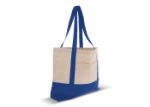 strandtas oeko-tex® katoen 280g/m2 42x10x30cm - blauw