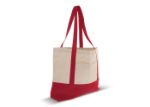 strandtas oeko-tex® katoen 280g/m2 42x10x30cm - rood