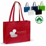 draagtas gerecycled katoen met bodem 140g/m2