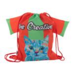custom made trekkoord tas voor kinderen creadraw - rood