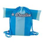 custom made trekkoord tas voor kinderen creadraw - blauw