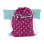 custom made trekkoord tas voor kinderen creadraw t - wit