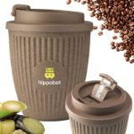 on the go koffiebeker van koffiedrab en suikerriet