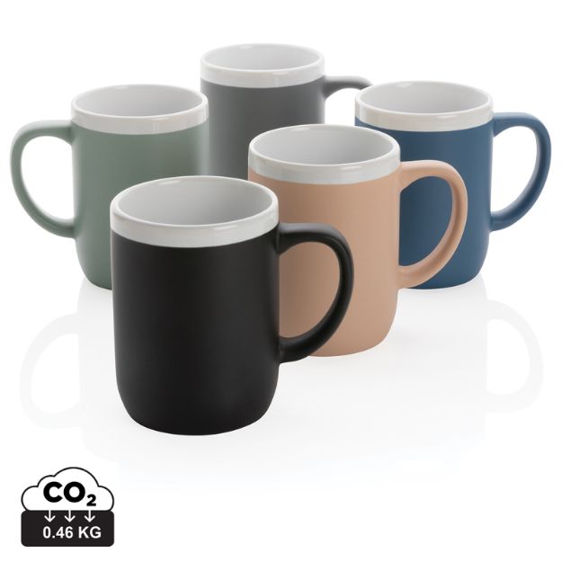 keramische mok met witte rand 300 ml