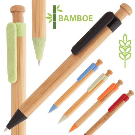 bamboe balpen looky blauwschrijvend