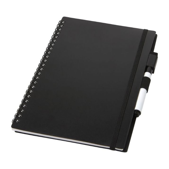 pebbles herbruikbaar notitieboek in a5-formaat - zwart