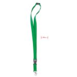 lanyard van polyester met metalen karabijnhaak. - groen
