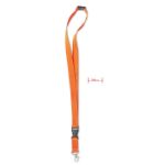 lanyard van polyester met metalen karabijnhaak. - oranje