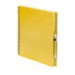 spiraal notitieboek met 80 bladzijden. - geel