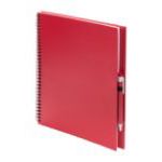 spiraal notitieboek met 80 bladzijden. - rood
