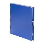 spiraal notitieboek met 80 bladzijden. - blauw