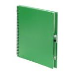 spiraal notitieboek met 80 bladzijden. - groen