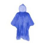 transparante poncho in hersluitbare plastic zak. - blauw