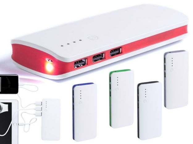 usb powerbank 10.000 mah, 1 led zaklamp