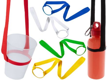 drankhouder lanyard met siiconen ring frinly