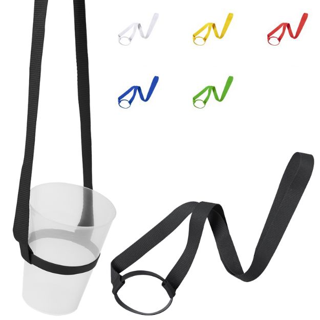 drankhouder lanyard met siiconen ring frinly