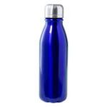 flesvormige, aluminium sportfles 550 ml raica - blauw