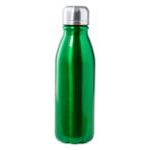 flesvormige, aluminium sportfles 550 ml raica - groen