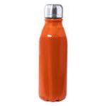 flesvormige, aluminium sportfles 550 ml raica - oranje