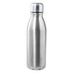 flesvormige, aluminium sportfles 550 ml raica - zilver