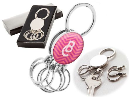 ronde metalen sleutelhanger