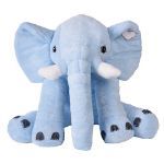 grote pluche olifant lounis - blauw