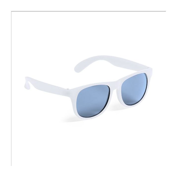 plastic zonnebril met uv400 glazen - wit