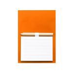 magneet met notitieblokje en potlood - oranje
