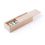 houten domino spel met dierenplaatjes.