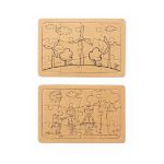 puzzel set van gerecycleerd karton clavier