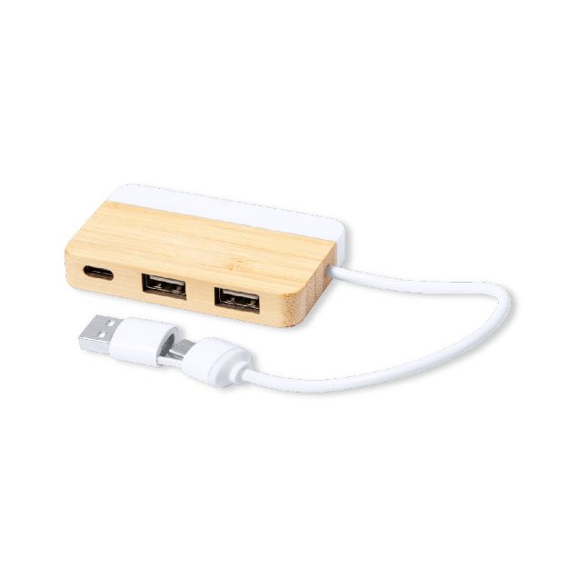 usb hub layais bamboe